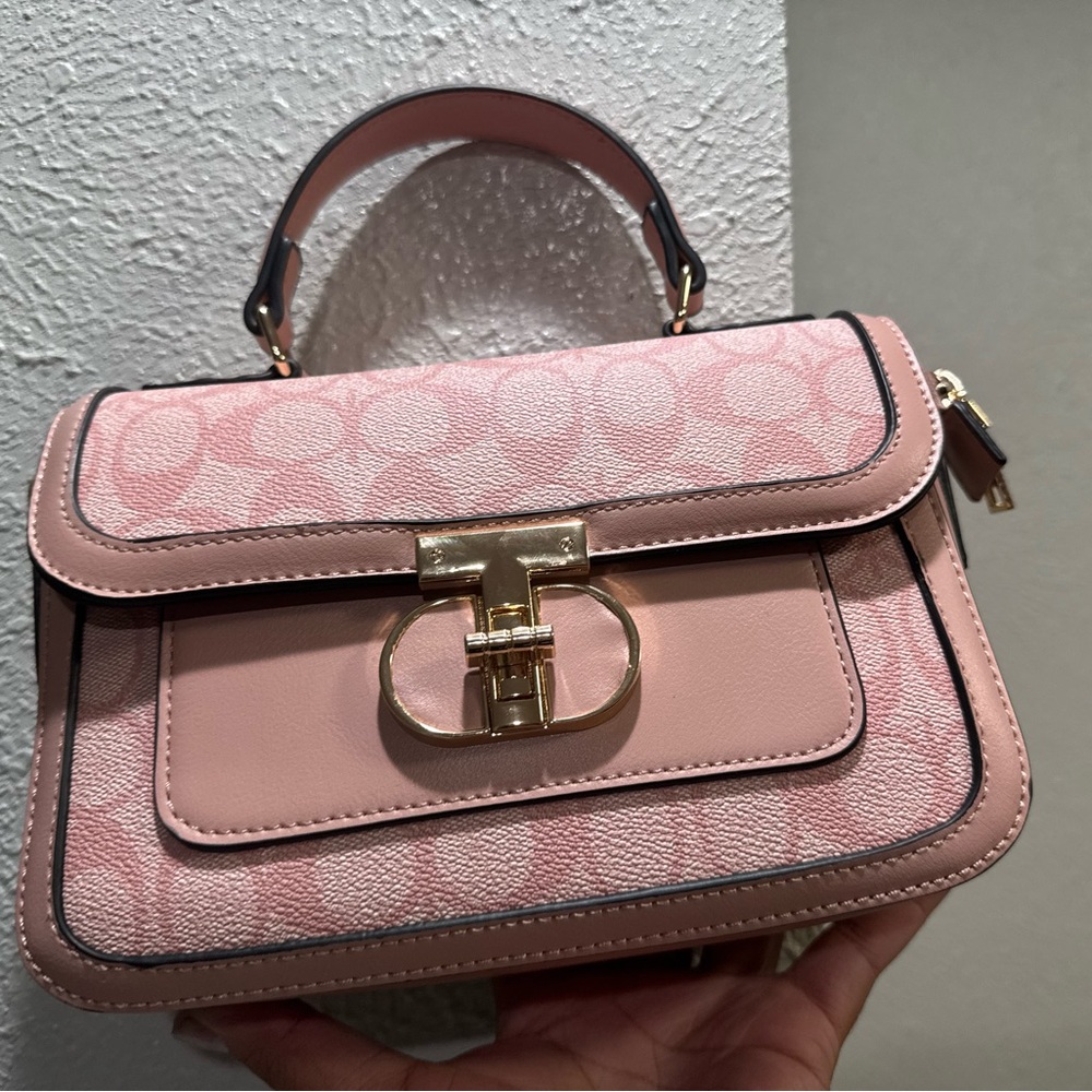 Pink Leather Handbag